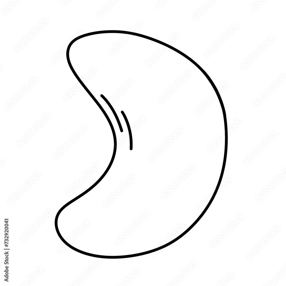 Obraz premium half moon Line icon.
