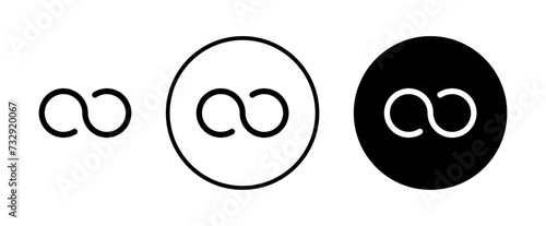 Loop Vector Icon Set. Eternity infinity vector symbol for UI design. photo