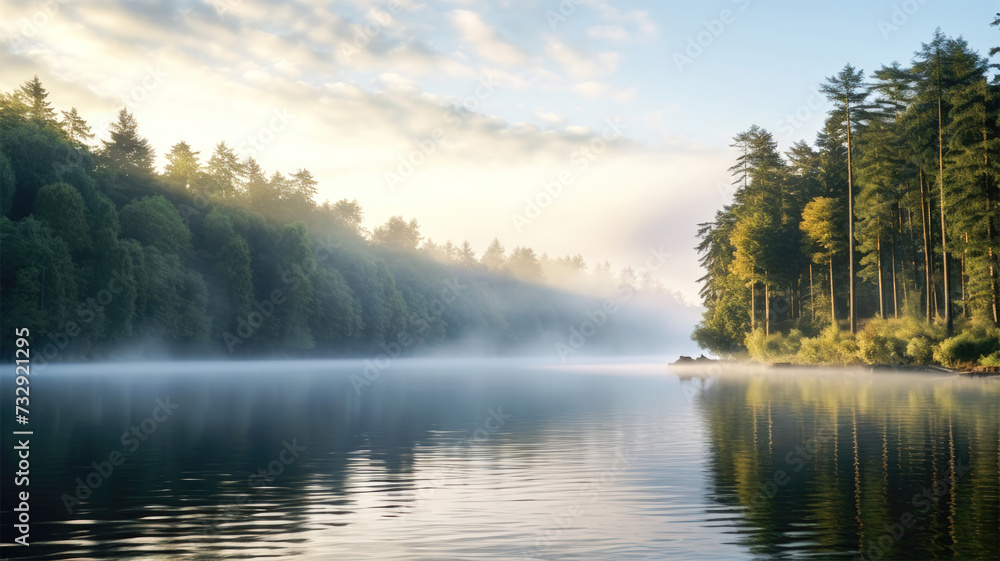 Tranquility of a Calm Lake:unre and Mt