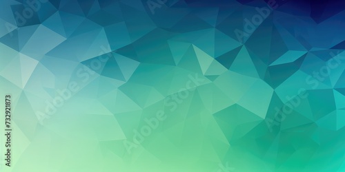 High quality horizontal rectangle of triangulated blue green color