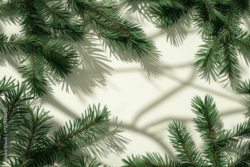 Fir brunches border Fir brunches border