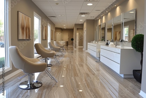 Modern beauty salon with a minimalist design