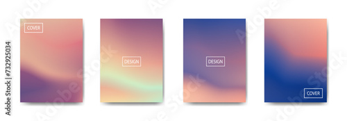 set of abstract background with beautiful gradation color, colorful background for poster flyer banner backdrop.vertical banner.cool fluid background vector illustration