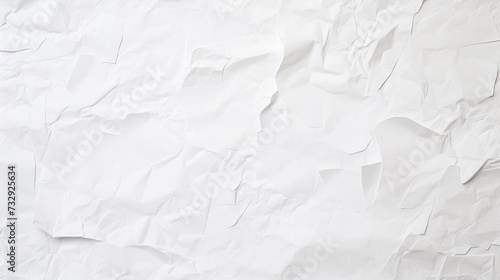 White crumpled paper texture background. photo
