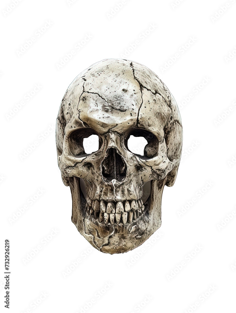 skull on a white skull on a white