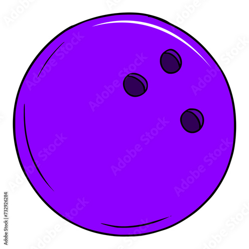 bowling ball icon illustration isoalted vector