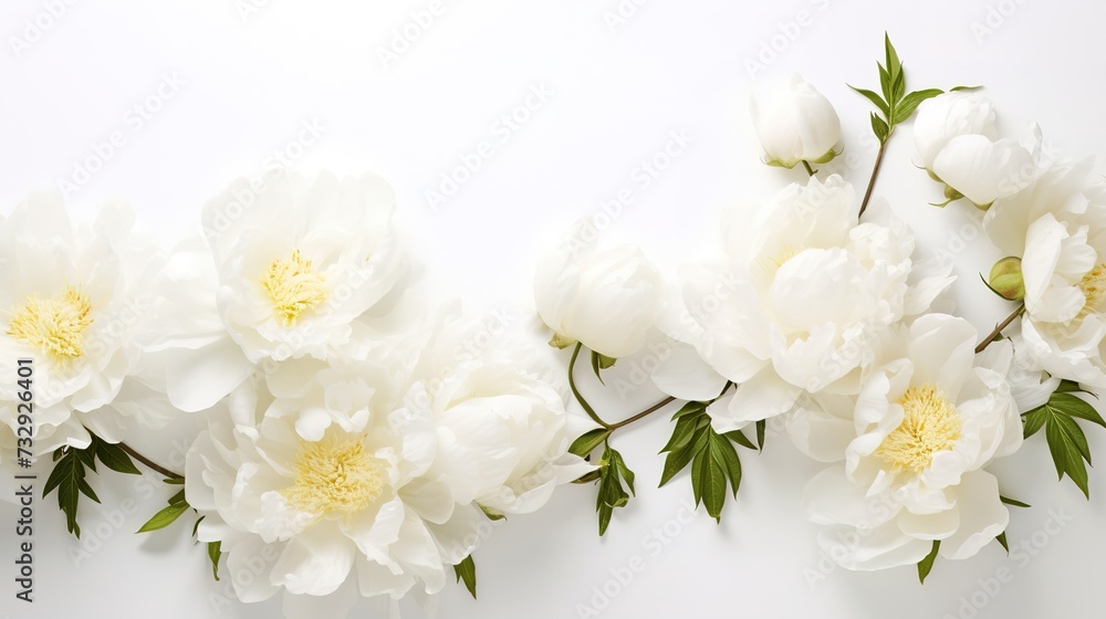 beautiful wildflowers on white paper background, generative ai, generative, ai beautiful wildflowers on white paper background, generative ai, generative, ai