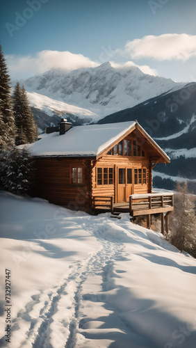 Dreamy Wooden Cottage in the mountains in Alaska © Luxury Richland