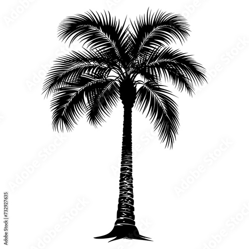 Silhouette palm dates black color only