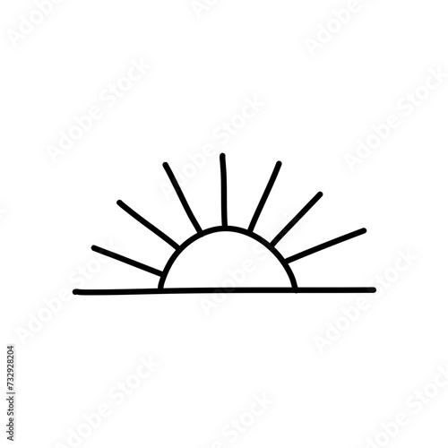 Hand drawn sun 