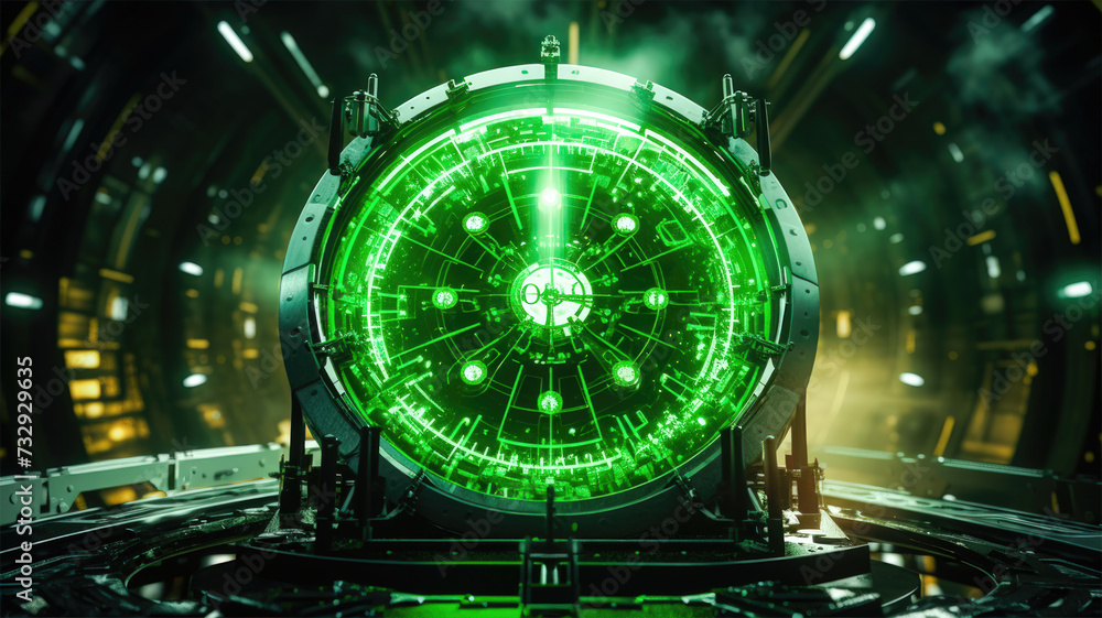 Time Machine: Light Green and Black Circui and Dpla