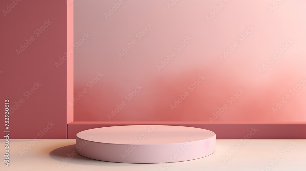 Blank product podium, stand. Copy space for cosmetic Product and Package Presentation. Abstract background Scene. 3d rendering, generative ai, Blank product podium, stand. Copy space for cosmetic Product and Package Presentation. Abstract background Scene. 3d rendering, generative ai,