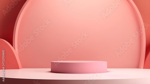 Blank product podium  stand. Copy space for cosmetic Product and Package Presentation. Abstract background Scene. 3d rendering  generative ai 