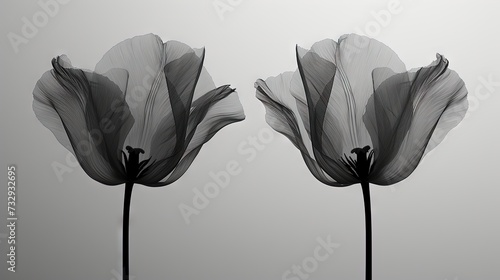 Wallpaper Mural abstract gentle transparent flowers, cyber silverpoint impressionism. Torontodigital.ca