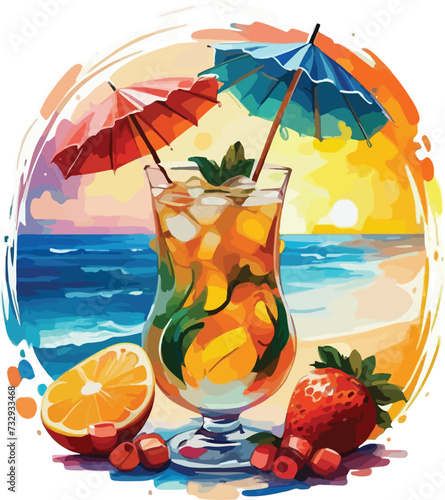 colorful sea breeze drinks