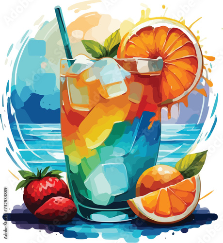 colorful sea breeze drinks