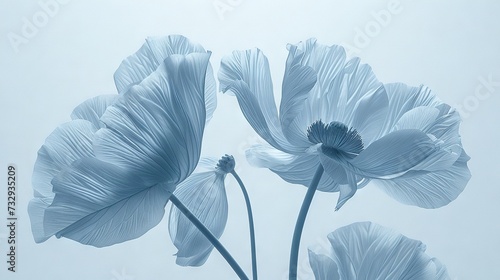 abstract gentle transparent flowers  cyber silverpoint impressionism.