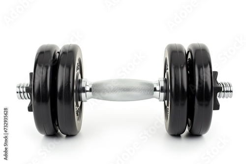 White background dumbbell weights for fitness concept