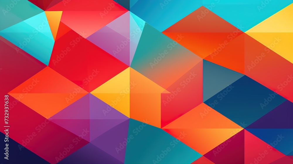 color gradient background with geometric elements, generative ai,