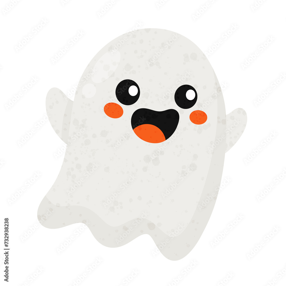Cute ghost cartoon character icon. Cute ghost cartoon character icon.