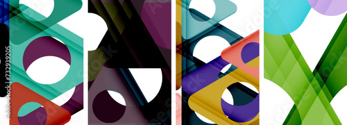 Abstract background set, showcasing a dynamic interplay of triangles. Fusion of modern design and geometric allure