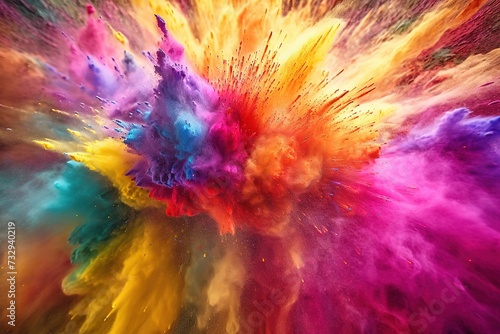 Celebrating Holi's Vibrant Traditions. A Celebration of Vibrant Colors, Joyful Dance, Traditional Music, and Community Unity, Bringing Renewal, Happiness, and Love in a Festival of Life and Laughter.