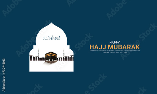 Al Hajj Mubarak Creative design for social media post.