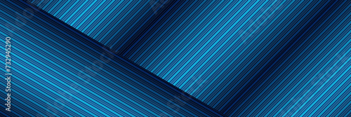 Abstract panoramic background with geometric shapes and lines in blue.