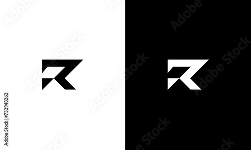 initial R monogram logo design vector