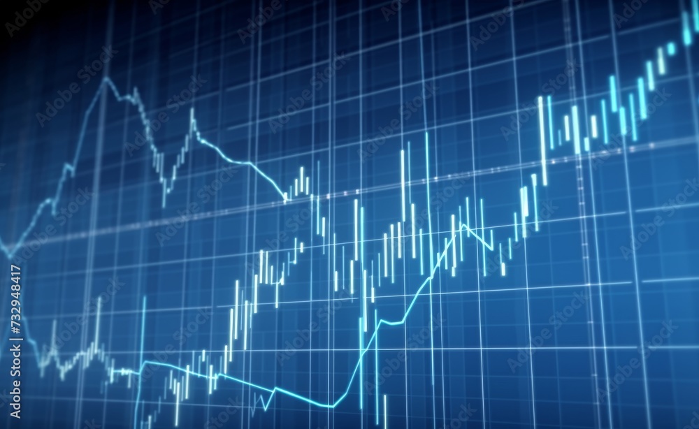 Naklejka premium Stock market online business concept. business Graph