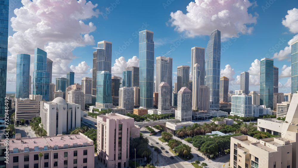 Fototapeta premium Pink City 2