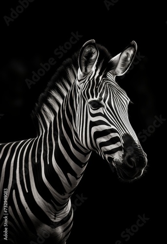 Beautiful Black And White Zebra Face