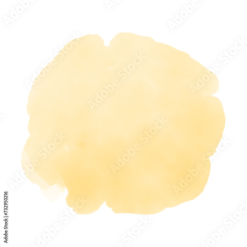 Yellow abstract watercolor brush background.