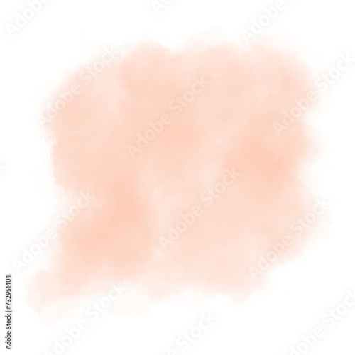orange abstract watercolor brush background.