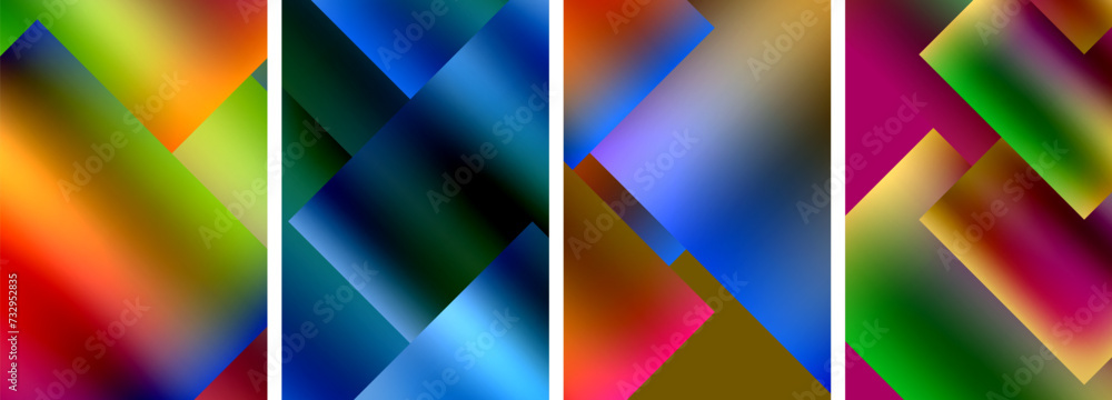 Colorful metal square abstract poster backgrounds Colorful metal square abstract poster backgrounds