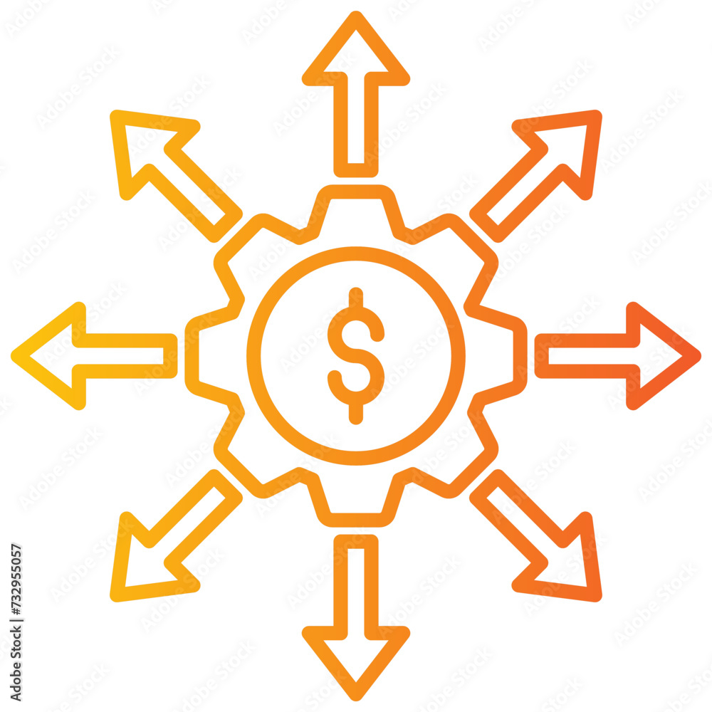 accounting icon garis gradasi accounting icon garis gradasi