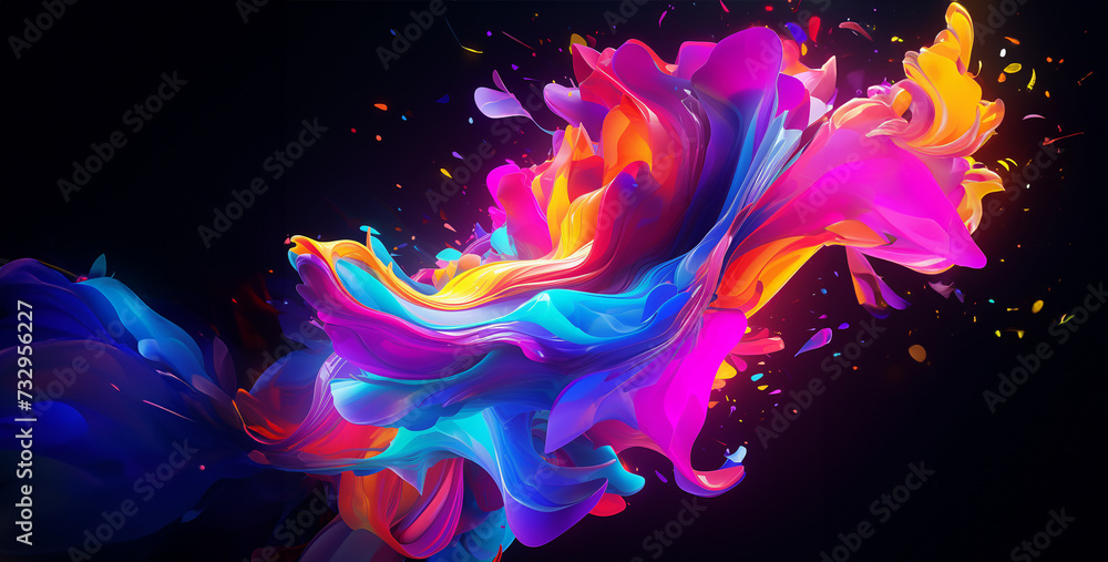 abstract liquid background, colorful background, abstract neon colorful