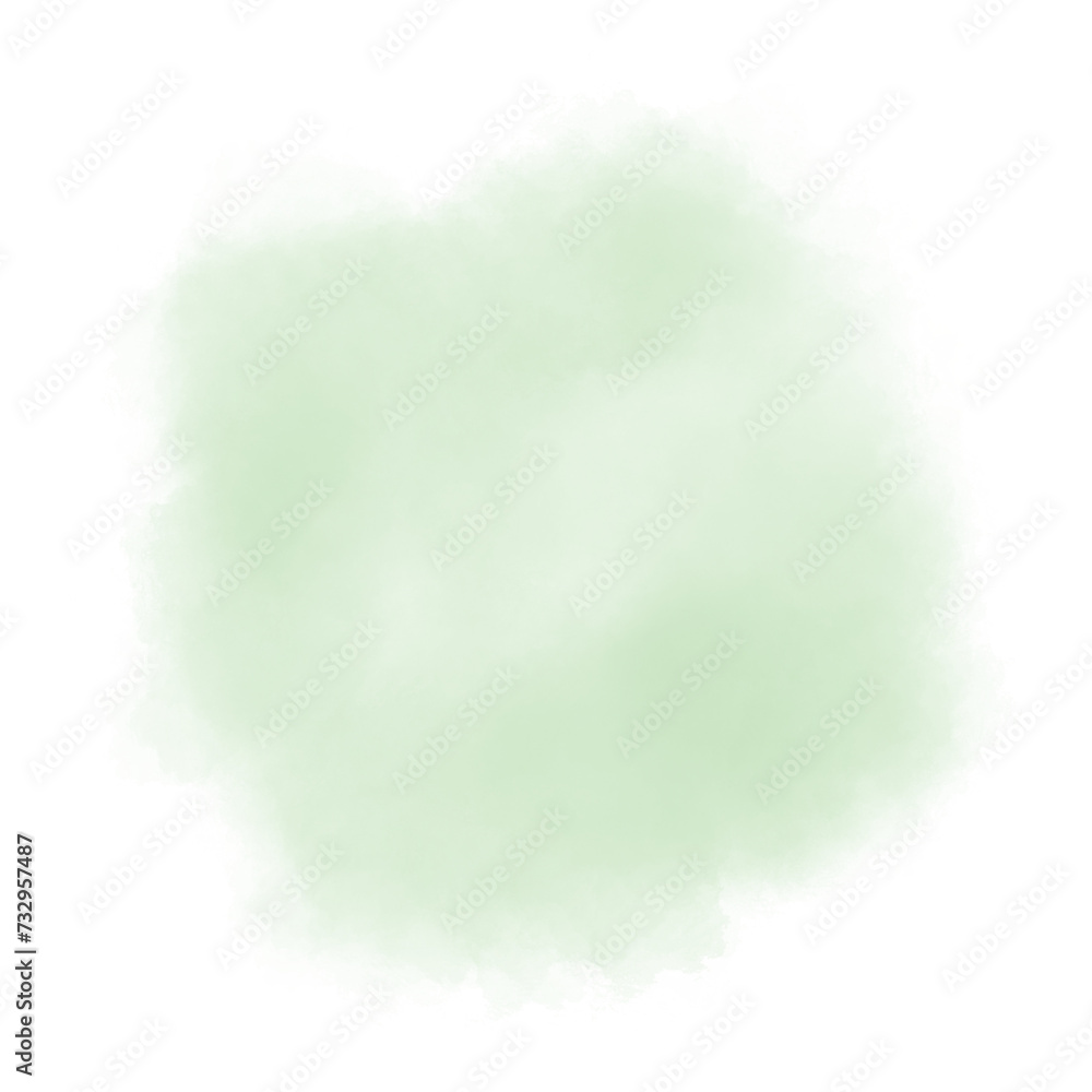 Obraz premium Green abstract watercolor brush background.