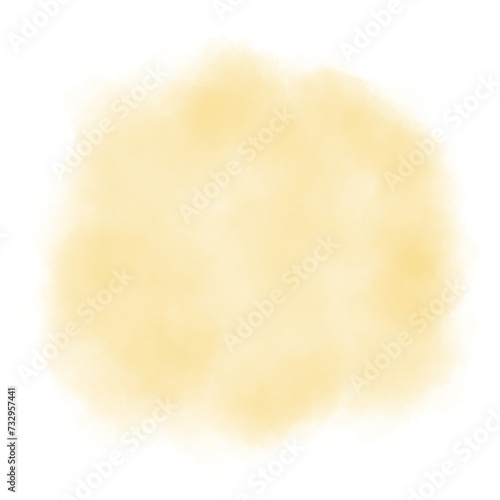 Yellow abstract watercolor brush background.