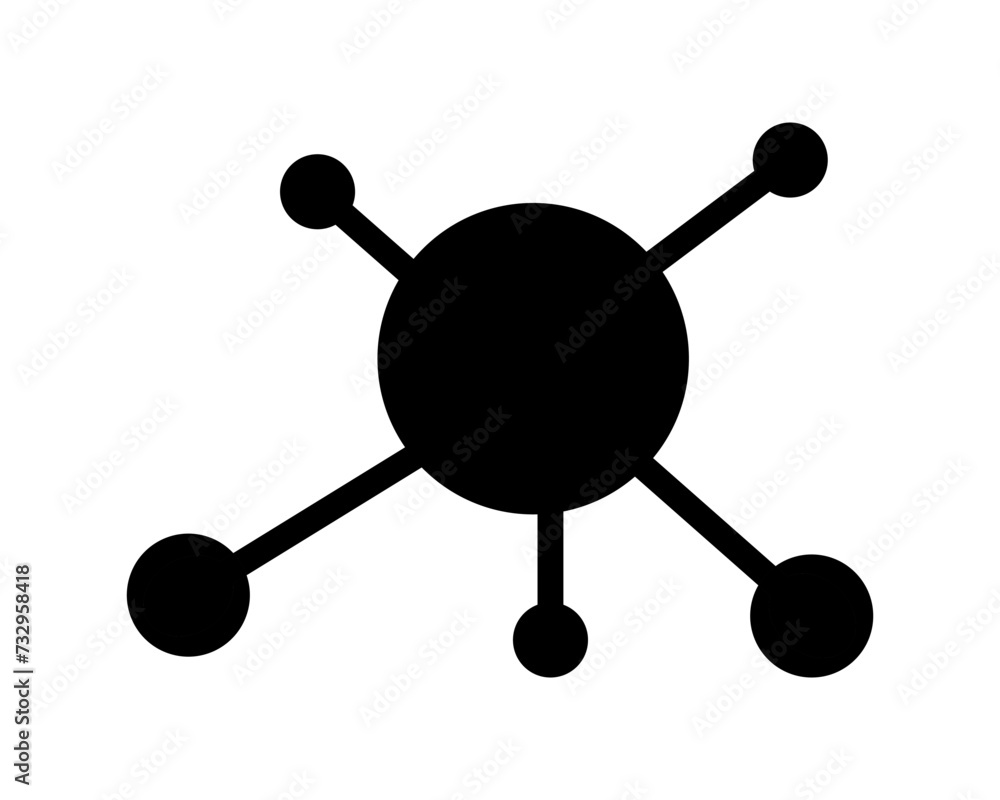 Digital technology network icon, global connect, simple business logo. Vector line share Digital technology network icon, global connect, simple business logo. Vector line share