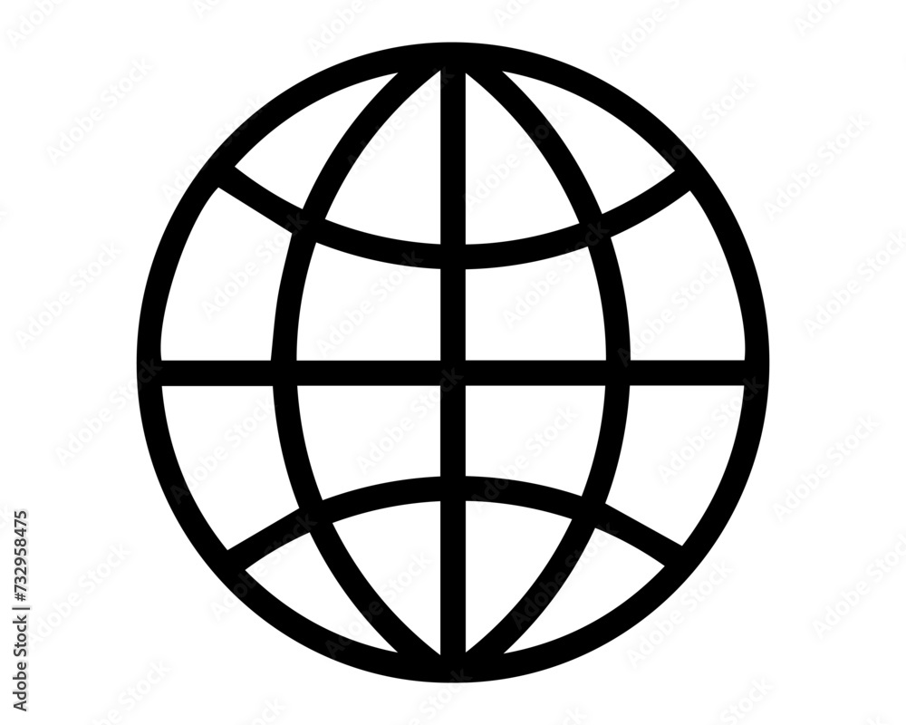 Network globe icon, internet address logo Network globe icon, internet address logo