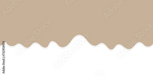Abstract torn brown paper background with space for text area. vector illustration