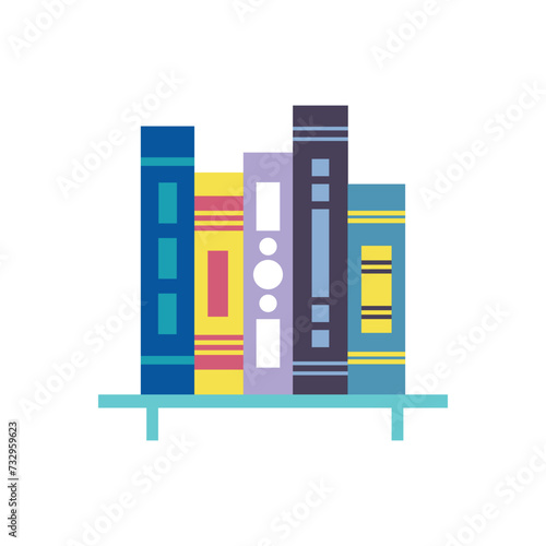 Flat design concept online books store