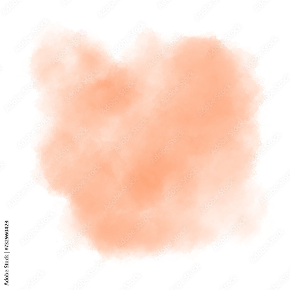 Fototapeta premium Orange abstract watercolor brush background.