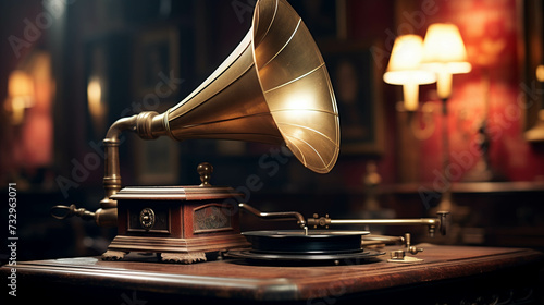 old gramophone high definition(hd) photographic creative image