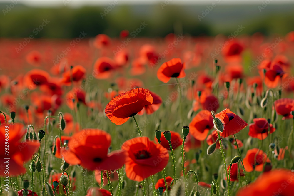 Obraz premium A field of poppies