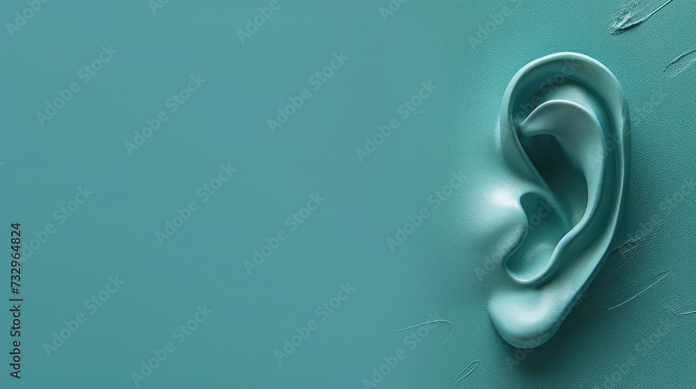 Greeting Card and Banner Design for World Hearing Day Background - obrazy, fototapety, plakaty 