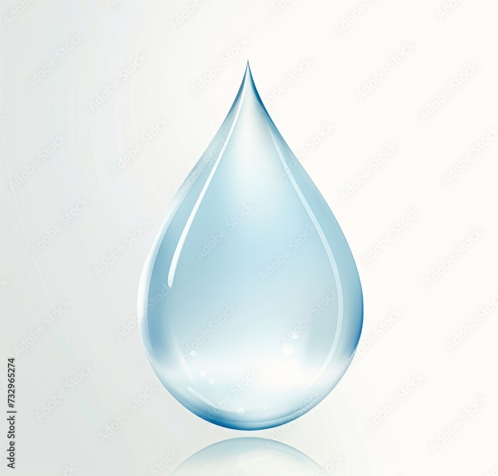 Natural water drop isolated on white background Natural water drop isolated on white background
