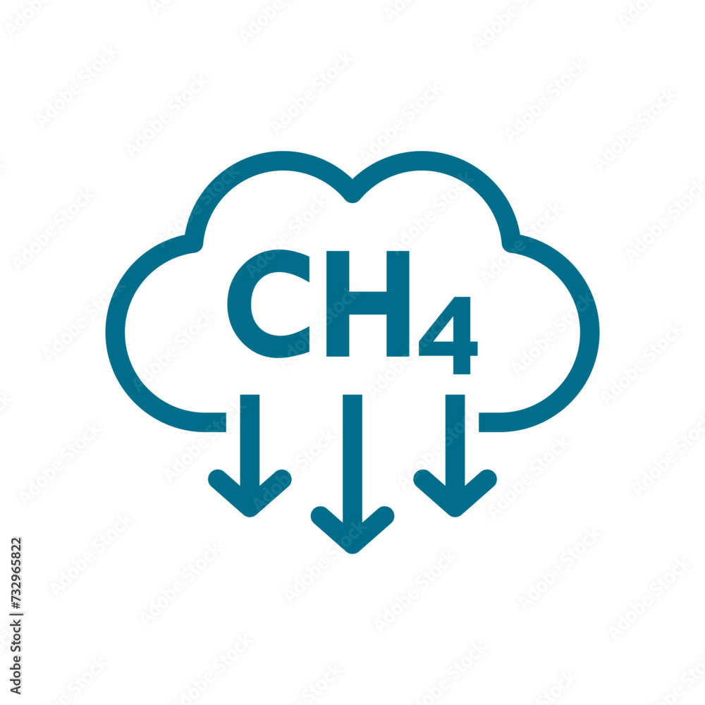 Emission methane design logo template illustration Emission methane design logo template illustration