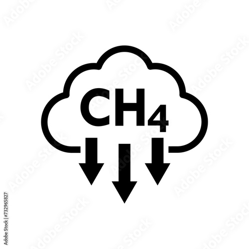 Emission methane design logo template illustration